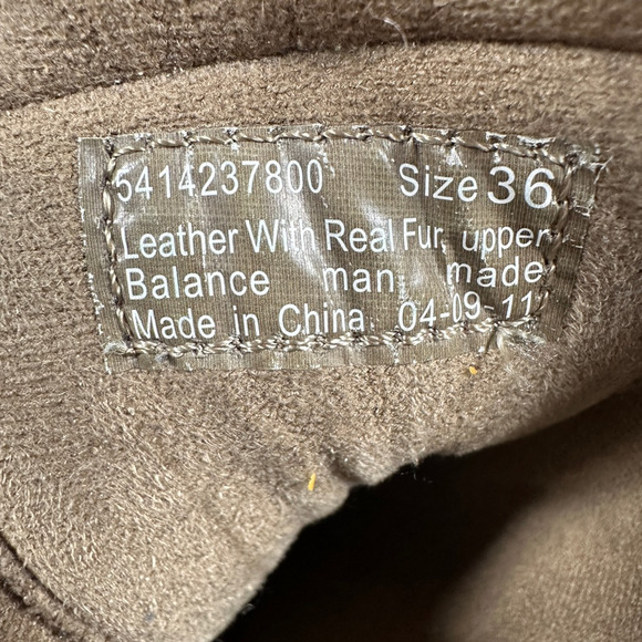 Dansko Kassidy Winter Boots Womens 5.5 6 EUR 36 Brown Leather Lace Up Fur - Picture 7 of 8